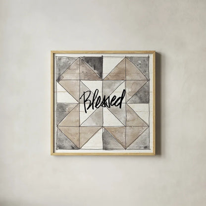 Farm Memories XIII Blessed by Anne Tavoletti. Shown in a natural wood glass frame for a timeless modern aesthetic. Available as an archival giclee rolled canvas, fine art paper, or poster print. SKU 34530a.