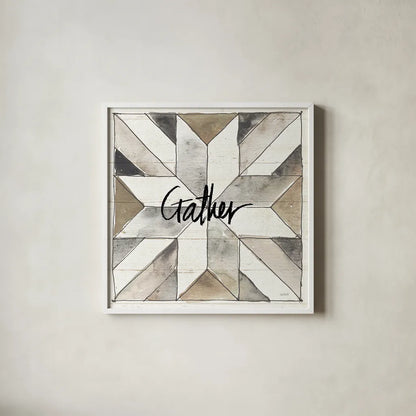 Farm Memories XIV Gather by Anne Tavoletti. Shown in a crisp white glass frame for a clean and minimalist style. Available as an archival giclee rolled canvas, fine art paper, or poster print. SKU 34531a.