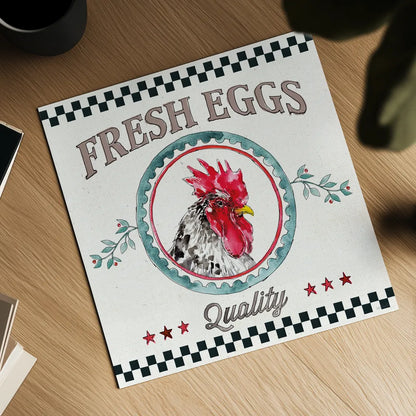 Farm Signs II by Anne Tavoletti. Shown as a detailed flat fine art print, highlighting archival giclee quality. Available as an archival giclee rolled canvas, fine art paper, or poster print. SKU 52702a.