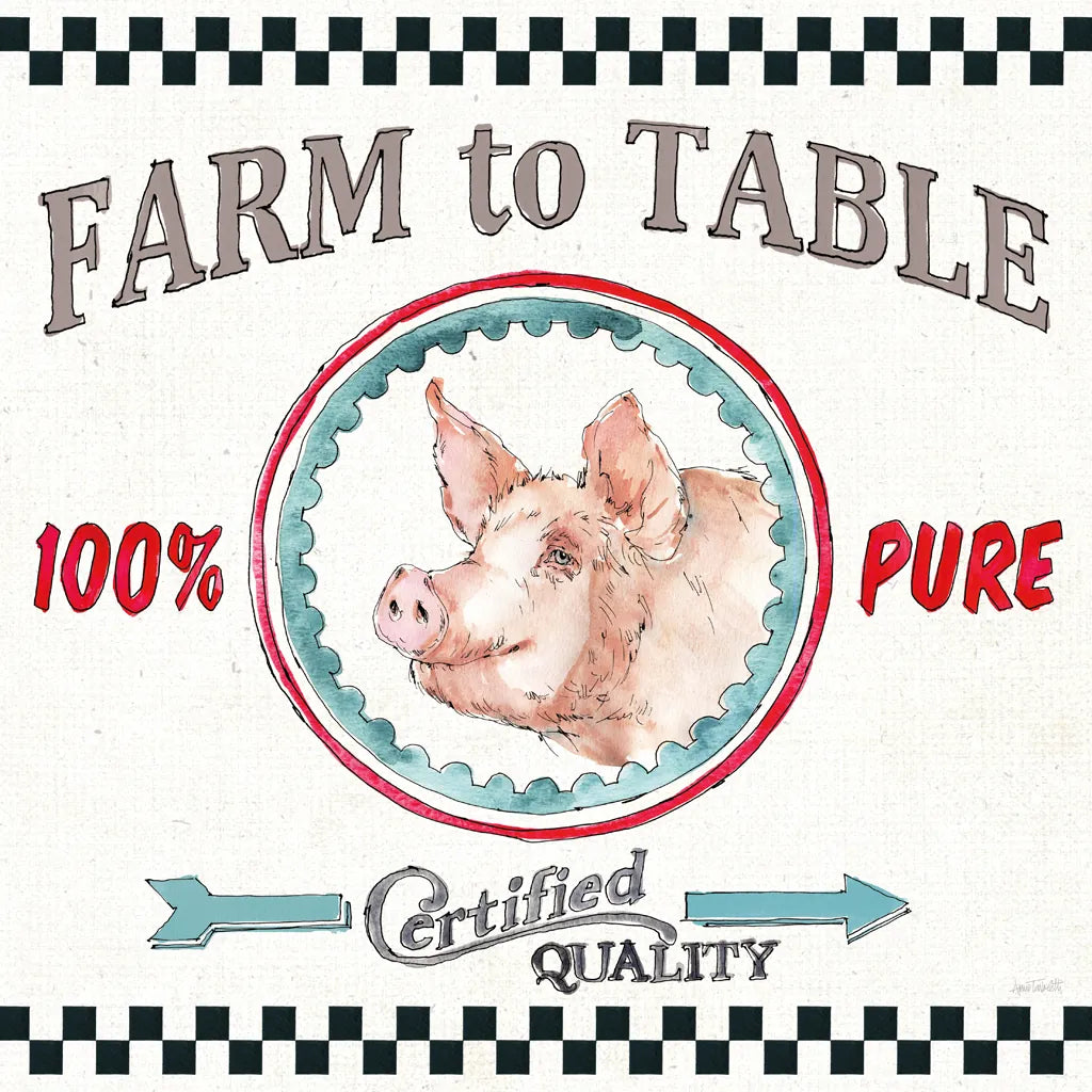 Farm Signs IV by Anne Tavoletti. SKU 52704a. Archival Giclee Fine art print for wall decor.