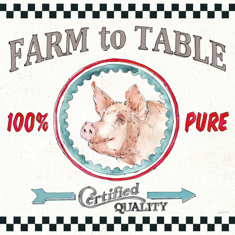 Farm Signs IV by Anne Tavoletti. SKU 52704a. Archival Giclee Fine art print for wall decor.