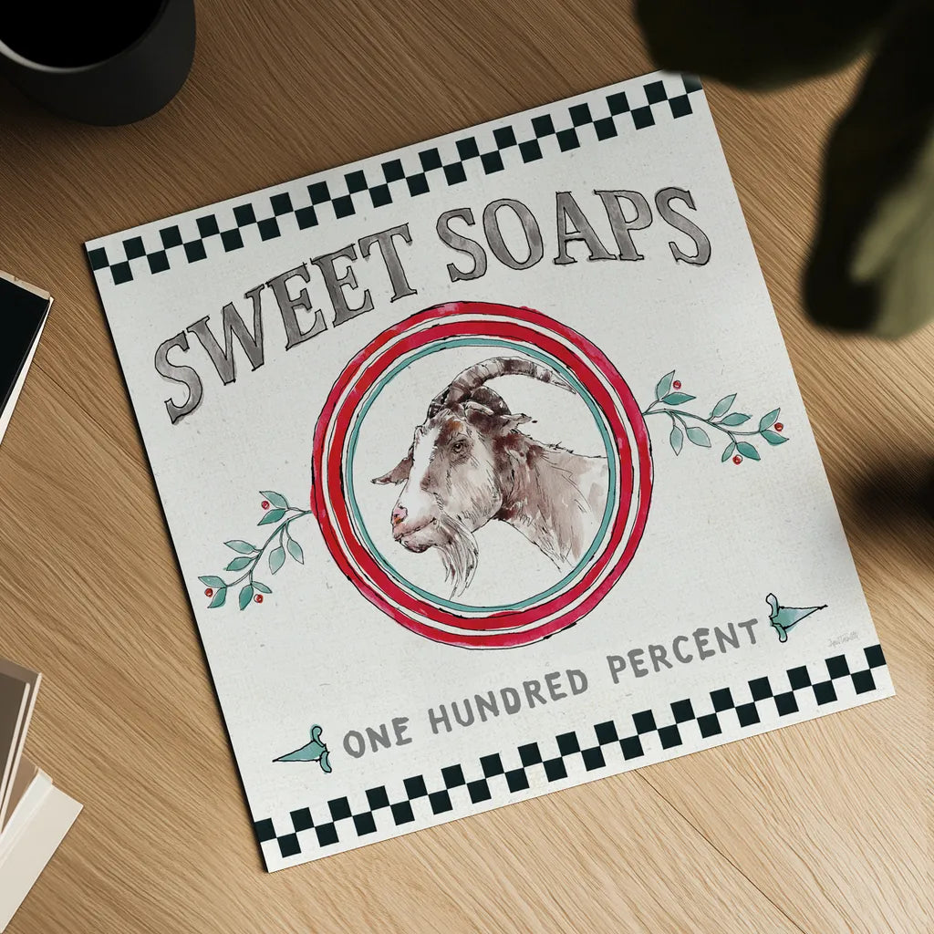 Farm Signs V by Anne Tavoletti. Shown as a detailed flat fine art print, highlighting archival giclee quality. Available as an archival giclee rolled canvas, fine art paper, or poster print. SKU 52705a.