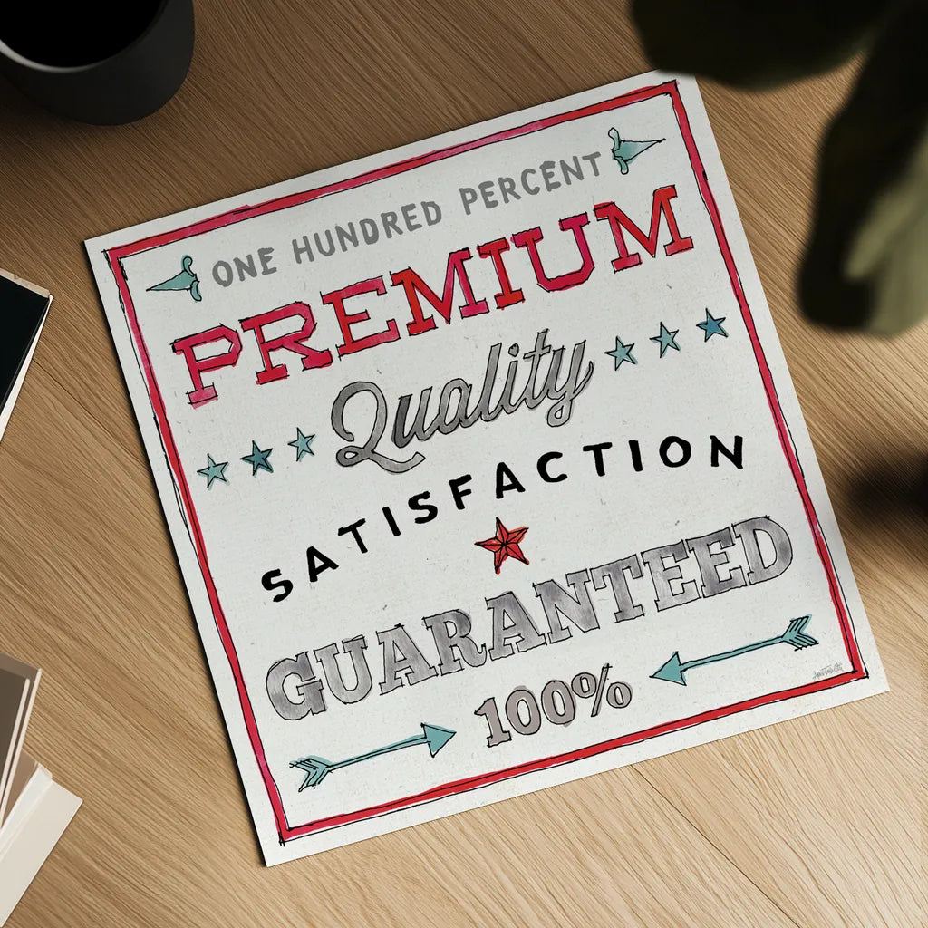 Farm Signs VII by Anne Tavoletti. Shown as a detailed flat fine art print, highlighting archival giclee quality. Available as an archival giclee rolled canvas, fine art paper, or poster print. SKU 52707a.