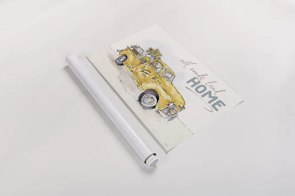 Farmhouse Flea Market I by Anne Tavoletti. shown as a rolled paper print. Available as archival giclee rolled canvas, fine art paper, or poster print. SKU 71385i.