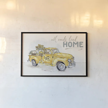 Farmhouse Flea Market I by Anne Tavoletti. shown as a paper print in a black flame. Available as a archival giclee rolled canvas, fine art paper, or poster print. SKU 71385i.