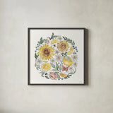 Farmhouse Flea Market II by Anne Tavoletti. Shown in a sleek black glass frame for a contemporary gallery look. Available as an archival giclee rolled canvas, fine art paper, or poster print. SKU 71386a.