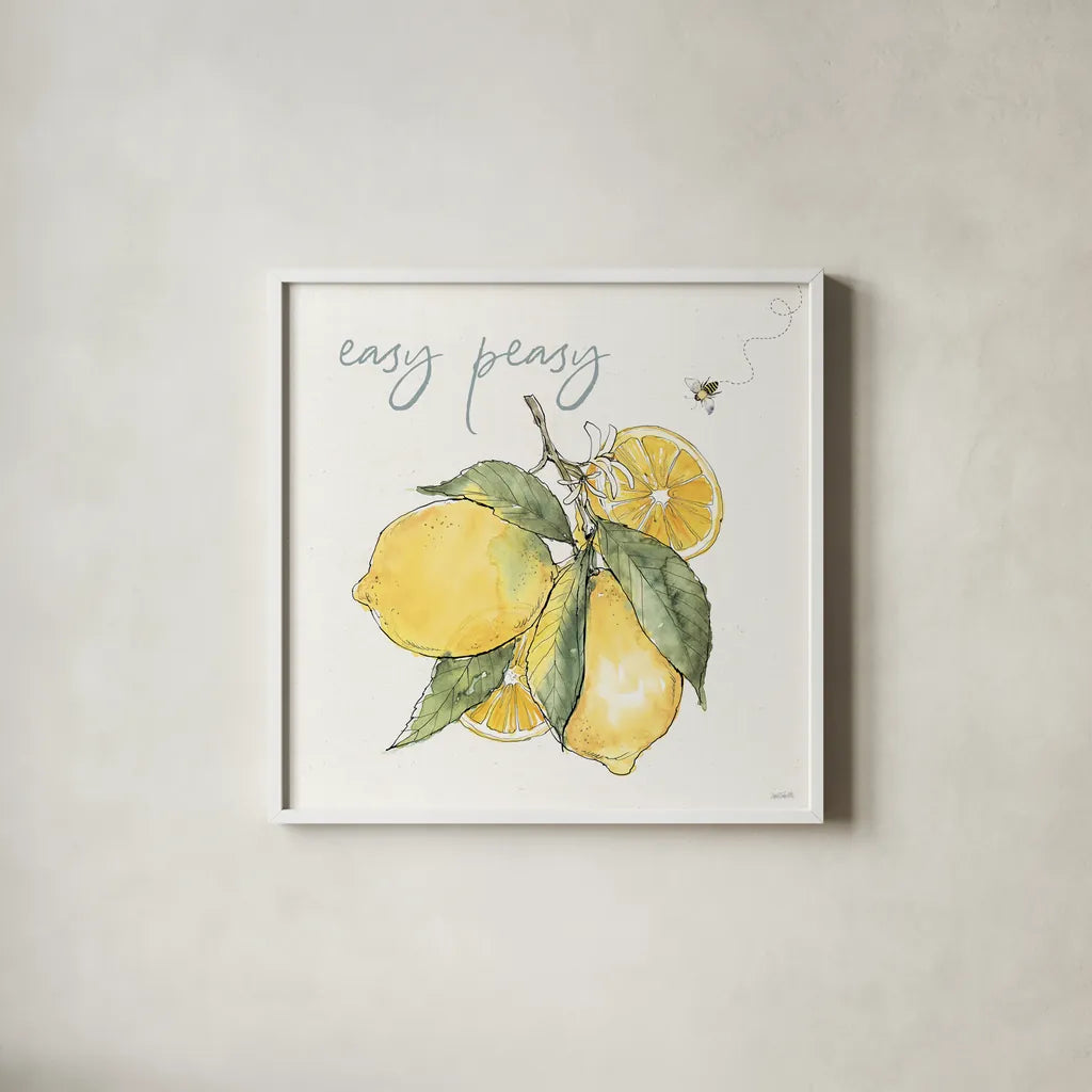 Farmhouse Flea Market IV by Anne Tavoletti. Shown in a crisp white glass frame for a clean and minimalist style. Available as an archival giclee rolled canvas, fine art paper, or poster print. SKU 71388a.