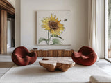 Farmhouse Flea Market IX by Anne Tavoletti. Shown as extra-large giant wall art in a modern living room. Available as an archival giclee rolled canvas, fine art paper, or poster print. SKU 71393a.