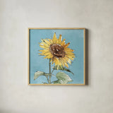Farmhouse Flea Market IX Blue by Anne Tavoletti. Shown in a natural wood glass frame for a timeless modern aesthetic. Available as an archival giclee rolled canvas, fine art paper, or poster print. SKU 76361a.