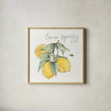Farmhouse Flea Market V by Anne Tavoletti. Shown in a natural wood glass frame for a timeless modern aesthetic. Available as an archival giclee rolled canvas, fine art paper, or poster print. SKU 71389a.