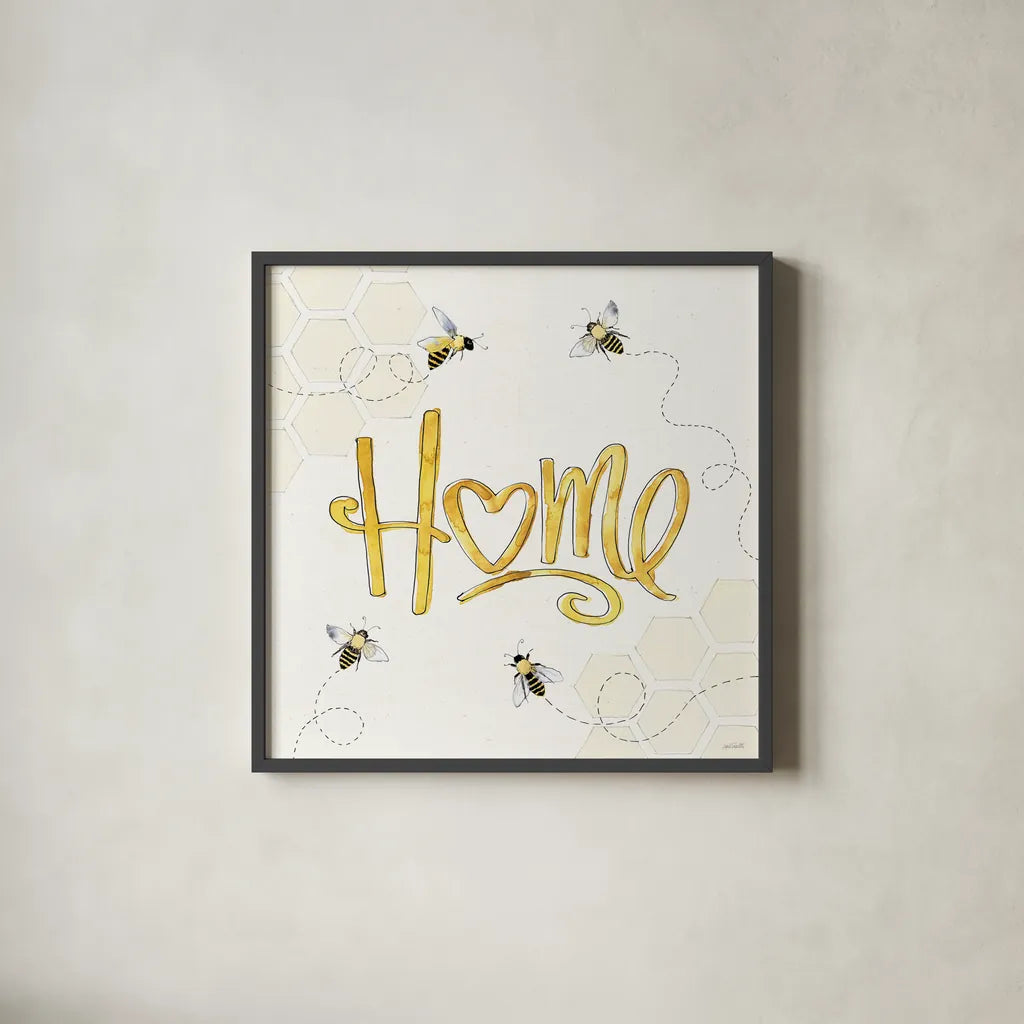 Farmhouse Flea Market XIII by Anne Tavoletti. Shown in a sleek black glass frame for a contemporary gallery look. Available as an archival giclee rolled canvas, fine art paper, or poster print. SKU 71397a.