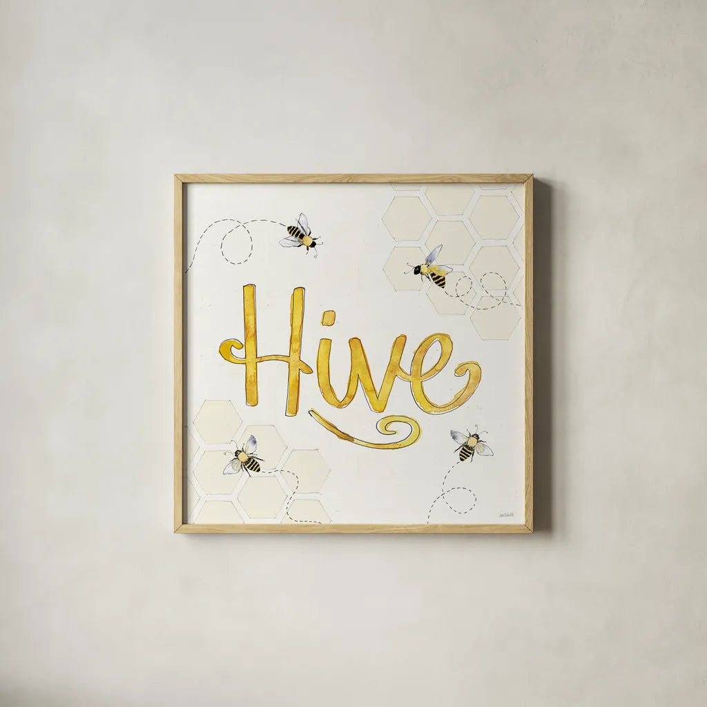 Farmhouse Flea Market XIV by Anne Tavoletti. Shown in a natural wood glass frame for a timeless modern aesthetic. Available as an archival giclee rolled canvas, fine art paper, or poster print. SKU 71398a.