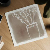 Farmhouse Jar by Anne Tavoletti. Shown as a detailed flat fine art print, highlighting archival giclee quality. Available as an archival giclee rolled canvas, fine art paper, or poster print. SKU 97376a.