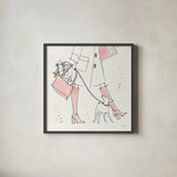 Fashion Feet I by Anne Tavoletti. Shown in a sleek black glass frame for a contemporary gallery look. Available as an archival giclee rolled canvas, fine art paper, or poster print. SKU 36163a.