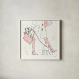 Fashion Feet I by Anne Tavoletti. Shown in a crisp white glass frame for a clean and minimalist style. Available as an archival giclee rolled canvas, fine art paper, or poster print. SKU 36163a.
