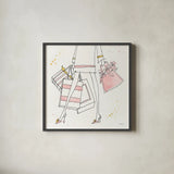Fashion Feet II by Anne Tavoletti. Shown in a sleek black glass frame for a contemporary gallery look. Available as an archival giclee rolled canvas, fine art paper, or poster print. SKU 36164a.