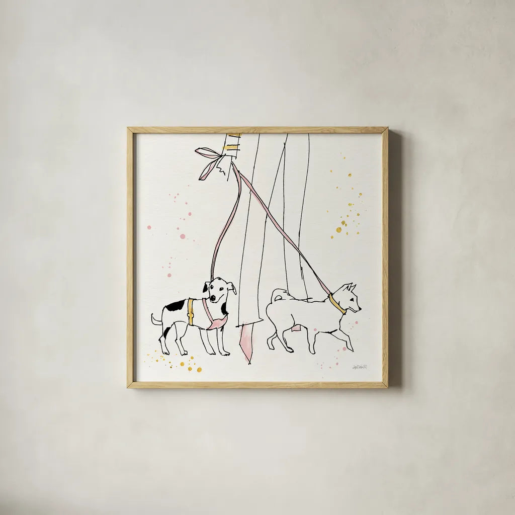 Fashion Feet III by Anne Tavoletti. Shown in a natural wood glass frame for a timeless modern aesthetic. Available as an archival giclee rolled canvas, fine art paper, or poster print. SKU 36165a.