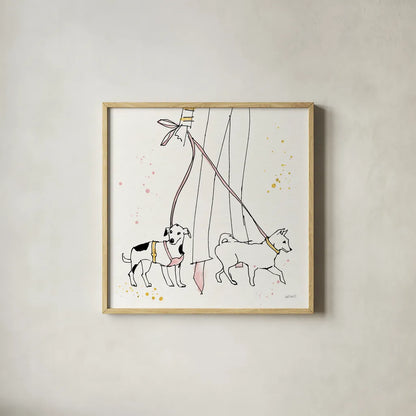 Fashion Feet III by Anne Tavoletti. Shown in a natural wood glass frame for a timeless modern aesthetic. Available as an archival giclee rolled canvas, fine art paper, or poster print. SKU 36165a.