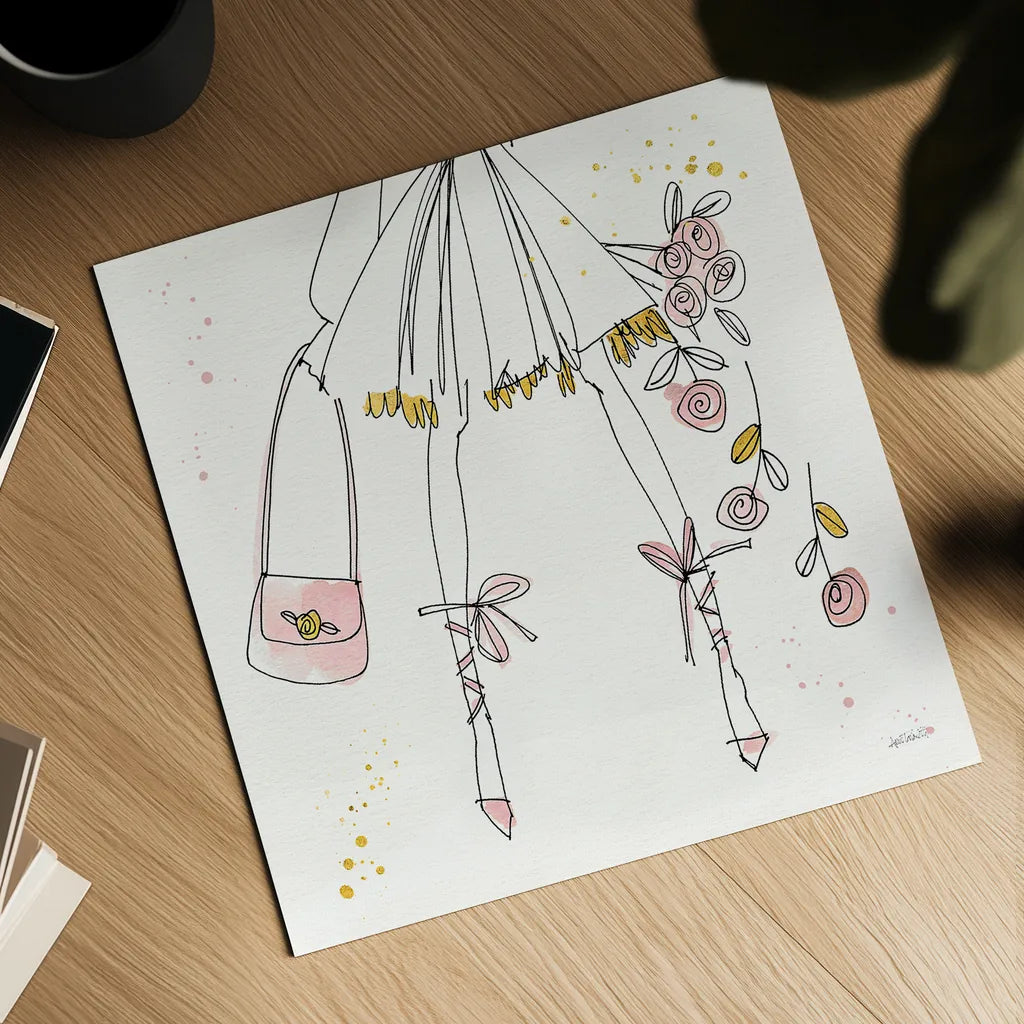 Fashion Feet IV by Anne Tavoletti. Shown as a detailed flat fine art print, highlighting archival giclee quality. Available as an archival giclee rolled canvas, fine art paper, or poster print. SKU 36166a.