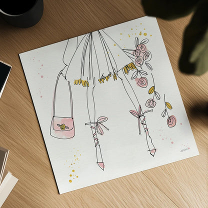 Fashion Feet IV by Anne Tavoletti. Shown as a detailed flat fine art print, highlighting archival giclee quality. Available as an archival giclee rolled canvas, fine art paper, or poster print. SKU 36166a.