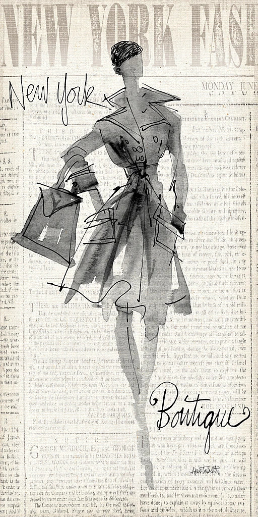 Fashion Sketchbook III Panel by Anne Tavoletti