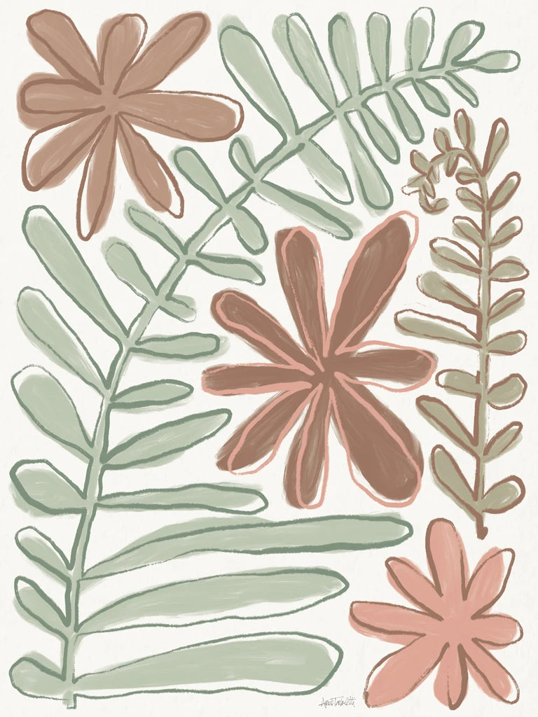 Fern and Flower Lines by Anne Tavoletti