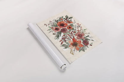 Festive Blooms I by Anne Tavoletti. shown as a rolled paper print. Available as archival giclee rolled canvas, fine art paper, or poster print. SKU 97832i.