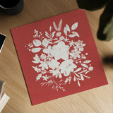 Festive Blooms V by Anne Tavoletti. Shown as a detailed flat fine art print, highlighting archival giclee quality. Available as an archival giclee rolled canvas, fine art paper, or poster print. SKU 97836a.