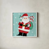 Festive Christmas I by Anne Tavoletti. Shown in a crisp white glass frame for a clean and minimalist style. Available as an archival giclee rolled canvas, fine art paper, or poster print. SKU 91700a.