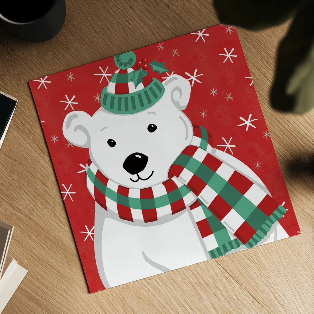 Festive Christmas IX by Anne Tavoletti. Shown as a detailed flat fine art print, highlighting archival giclee quality. Available as an archival giclee rolled canvas, fine art paper, or poster print. SKU 91708a.