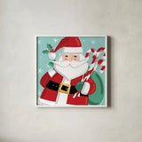 Festive Christmas VII by Anne Tavoletti. Shown in a crisp white glass frame for a clean and minimalist style. Available as an archival giclee rolled canvas, fine art paper, or poster print. SKU 91706a.