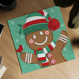 Festive Christmas VIII by Anne Tavoletti. Shown as a detailed flat fine art print, highlighting archival giclee quality. Available as an archival giclee rolled canvas, fine art paper, or poster print. SKU 91707a.