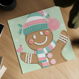 Festive Christmas VIII Pastel by Anne Tavoletti. Shown as a detailed flat fine art print, highlighting archival giclee quality. Available as an archival giclee rolled canvas, fine art paper, or poster print. SKU 95279a.