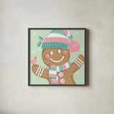 Festive Christmas VIII Pastel by Anne Tavoletti. Shown in a sleek black glass frame for a contemporary gallery look. Available as an archival giclee rolled canvas, fine art paper, or poster print. SKU 95279a.