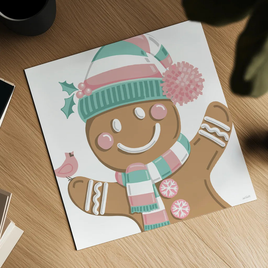 Festive Christmas VIII Pastel v2 by Anne Tavoletti. Shown as a detailed flat fine art print, highlighting archival giclee quality. Available as an archival giclee rolled canvas, fine art paper, or poster print. SKU 97589a.