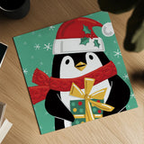 Festive Christmas X by Anne Tavoletti. Shown as a detailed flat fine art print, highlighting archival giclee quality. Available as an archival giclee rolled canvas, fine art paper, or poster print. SKU 91709a.