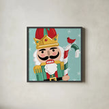 Festive Christmas XI by Anne Tavoletti. Shown in a sleek black glass frame for a contemporary gallery look. Available as an archival giclee rolled canvas, fine art paper, or poster print. SKU 91710a.