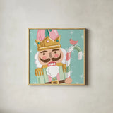 Festive Christmas XI Pastel by Anne Tavoletti. Shown in a natural wood glass frame for a timeless modern aesthetic. Available as an archival giclee rolled canvas, fine art paper, or poster print. SKU 95280a.