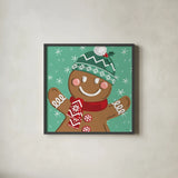 Festive Christmas XIII by Anne Tavoletti. Shown in a sleek black glass frame for a contemporary gallery look. Available as an archival giclee rolled canvas, fine art paper, or poster print. SKU 97588a.
