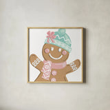 Festive Christmas XIII Pastel by Anne Tavoletti. Shown in a natural wood glass frame for a timeless modern aesthetic. Available as an archival giclee rolled canvas, fine art paper, or poster print. SKU 97590a.