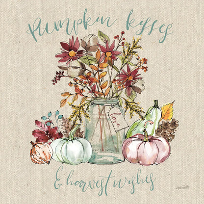 Festive Foliage I Sq Burlap by Anne Tavoletti. SKU 47594a. Archival Giclee Fine art print for wall decor.