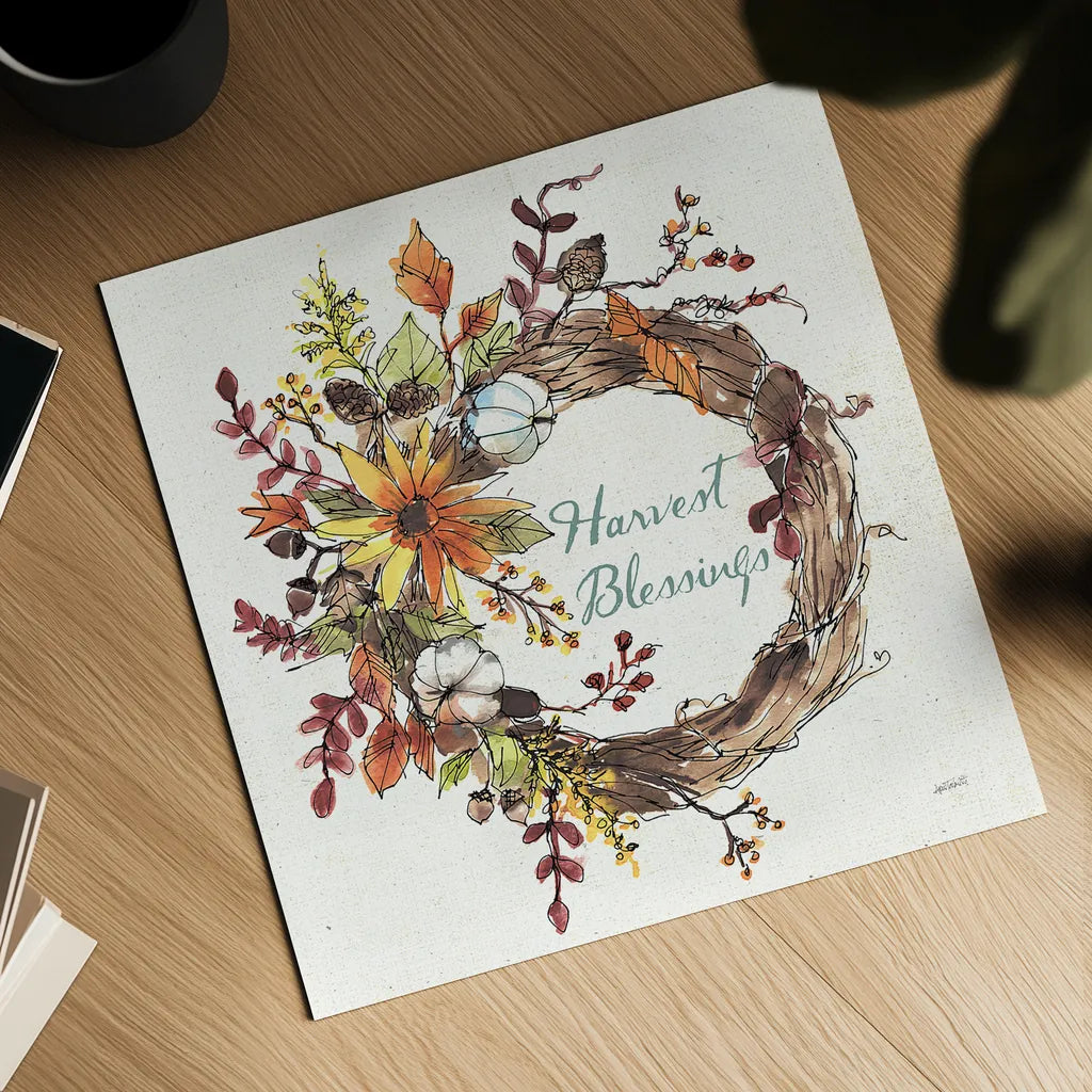 Festive Foliage IV by Anne Tavoletti. Shown as a detailed flat fine art print, highlighting archival giclee quality. Available as an archival giclee rolled canvas, fine art paper, or poster print. SKU 35033a.