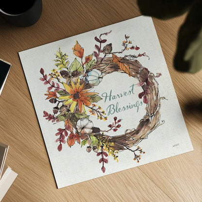 Festive Foliage IV by Anne Tavoletti. Shown as a detailed flat fine art print, highlighting archival giclee quality. Available as an archival giclee rolled canvas, fine art paper, or poster print. SKU 35033a.