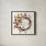 Festive Foliage IV by Anne Tavoletti. Shown in a sleek black glass frame for a contemporary gallery look. Available as an archival giclee rolled canvas, fine art paper, or poster print. SKU 35033a.