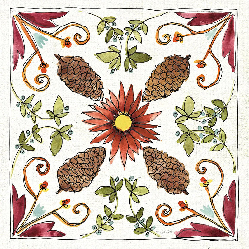 Festive Foliage IX by Anne Tavoletti. SKU 35038a. Archival Giclee Fine art print for wall decor.