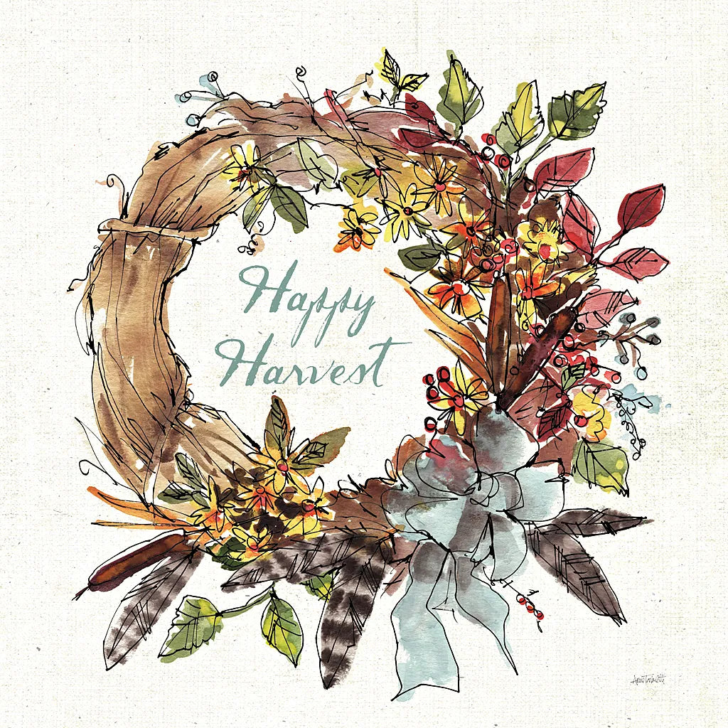 Festive Foliage V by Anne Tavoletti. SKU 35034a. Archival Giclee Fine art print for wall decor.