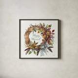 Festive Foliage V by Anne Tavoletti. Shown in a sleek black glass frame for a contemporary gallery look. Available as an archival giclee rolled canvas, fine art paper, or poster print. SKU 35034a.