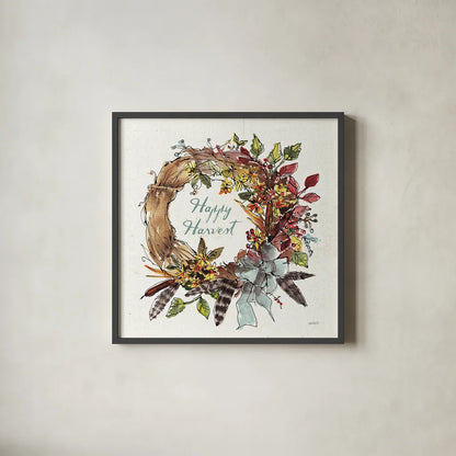 Festive Foliage V by Anne Tavoletti. Shown in a sleek black glass frame for a contemporary gallery look. Available as an archival giclee rolled canvas, fine art paper, or poster print. SKU 35034a.