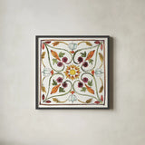 Festive Foliage VI by Anne Tavoletti. Shown in a sleek black glass frame for a contemporary gallery look. Available as an archival giclee rolled canvas, fine art paper, or poster print. SKU 35035a.