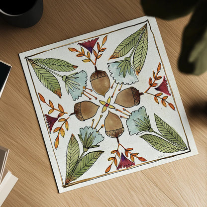 Festive Foliage VII by Anne Tavoletti. Shown as a detailed flat fine art print, highlighting archival giclee quality. Available as an archival giclee rolled canvas, fine art paper, or poster print. SKU 35036a.